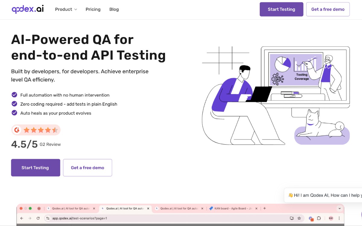 Qodex: منصة اختبار البرمجيات بالذكاء الاصطناعي