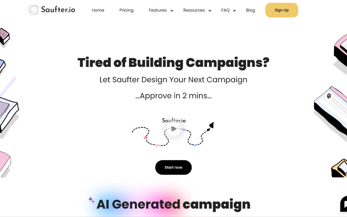 Saufter: أنشئ حملتك القادمة بالذكاء الاصطناعي