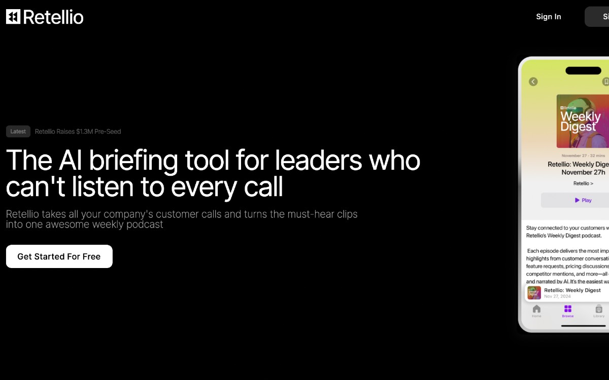 Retellio: حوّل مكالمات عملائك إلى بودكاستات موجزة