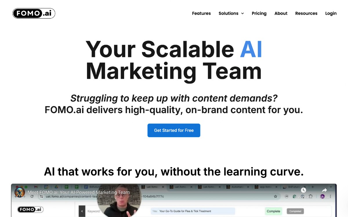 FOMO: أنشئ محتوى تسويقي عالي الجودة