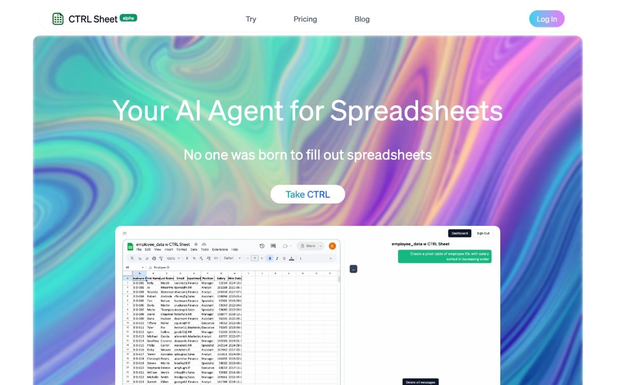 CTRL Sheet: أتمتة استخدام جداول البيانات