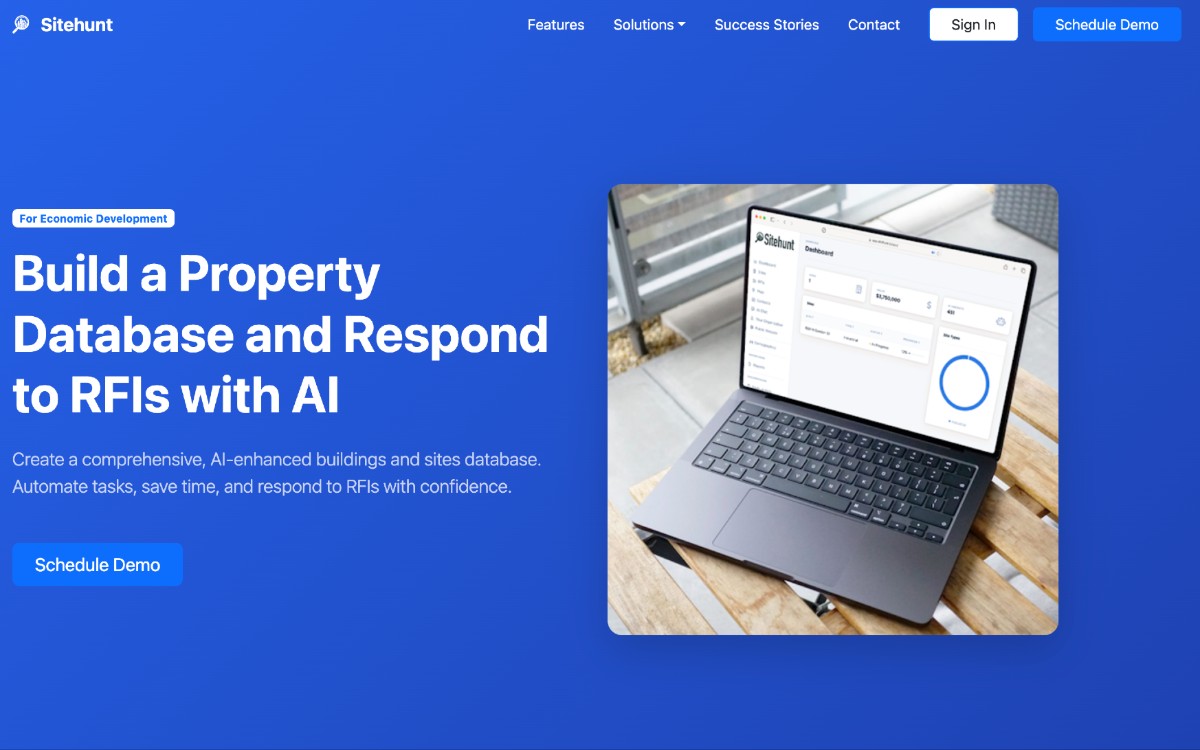 Sitehunt: تبسيط إدارة قاعدة بيانات العقارات