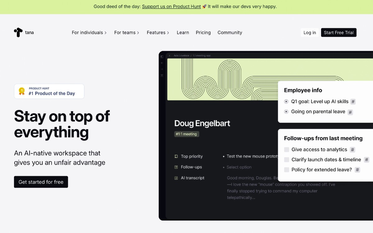 تانا: تطبيق ذكي لتدوين الملاحظات