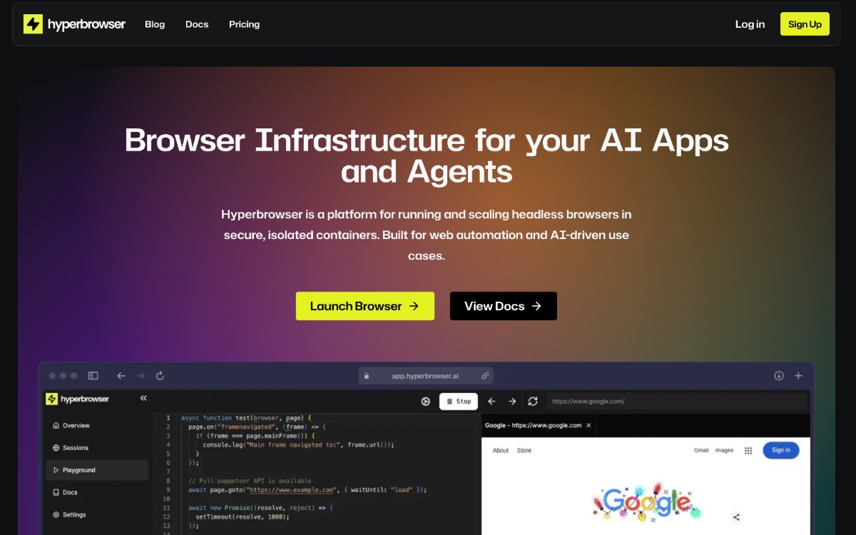 هايبر براوزر: تشغيل وتوسيع متصفحات لاواجهة لها باستخدام الذكاء الاصطناعي