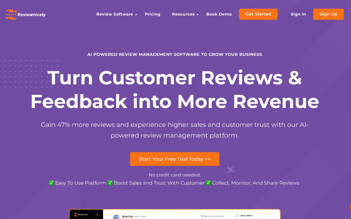 ReviewNicely: منصة إدارة مراجعات العملاء