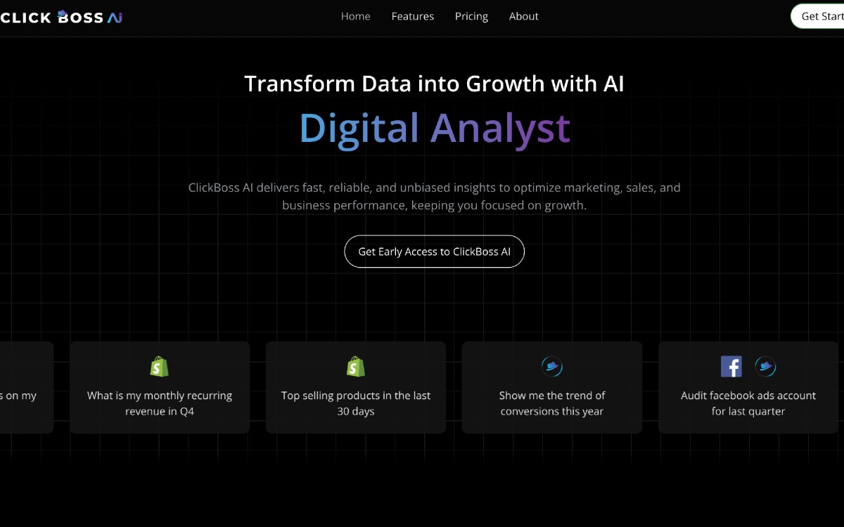 ClickBoss AI: دع الذكاء الاصطناعي يدير بياناتك لتحسين مبيعاتك