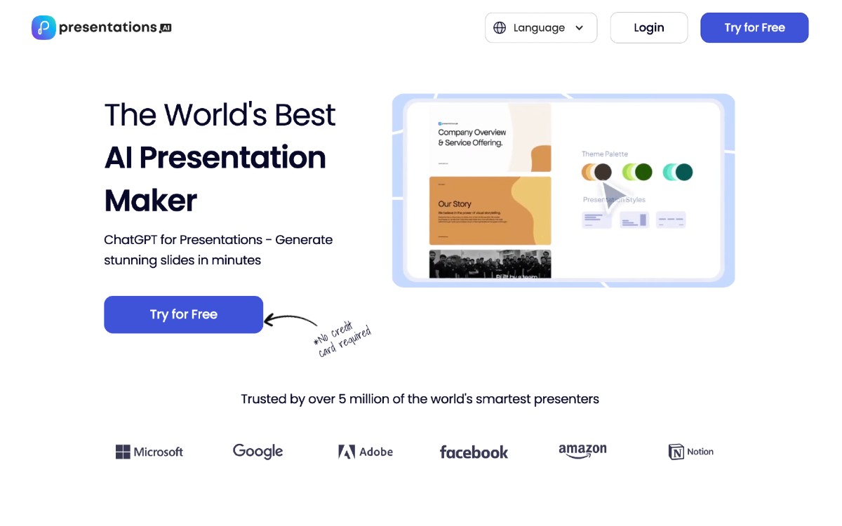 Presentations.ai: حوّل أفكارك إلى شرائح عرض مذهلة وعالية الجودة احترافية