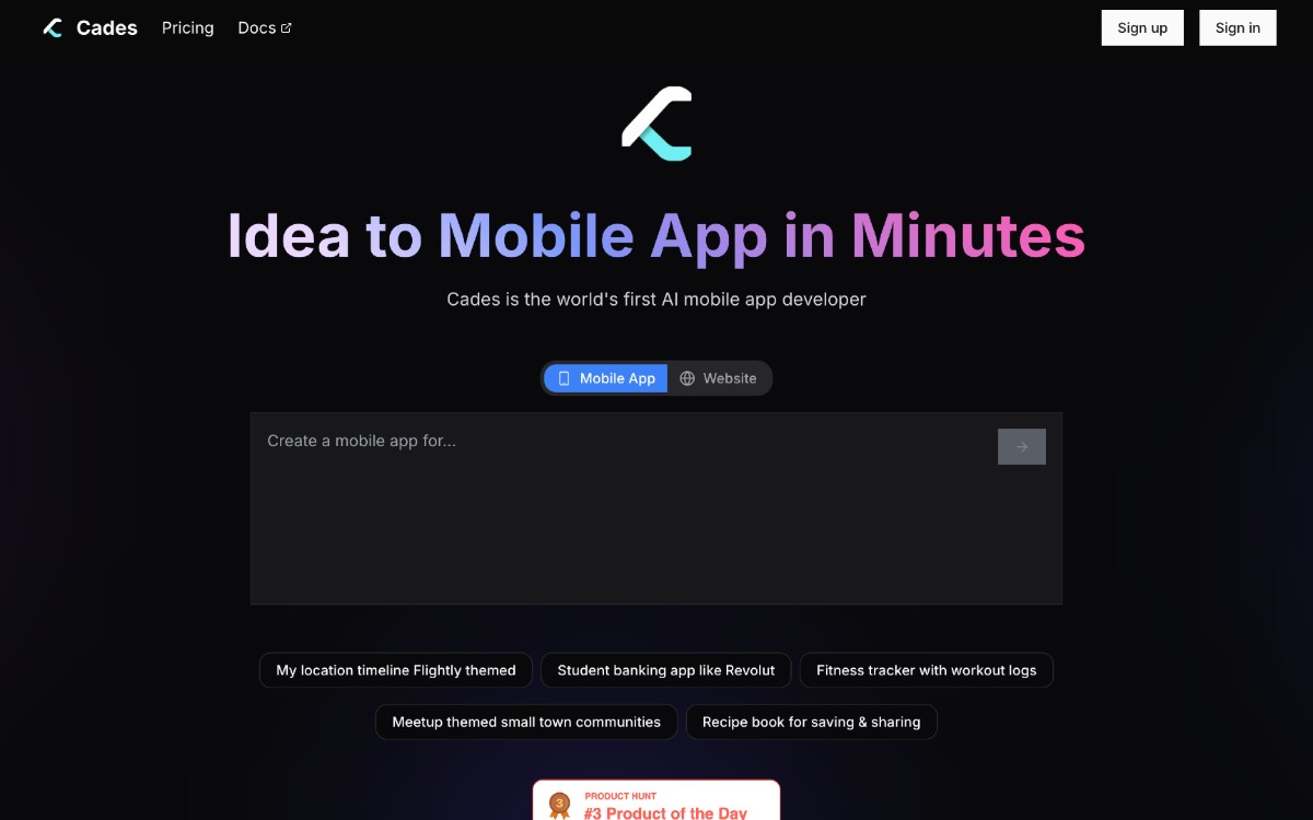 Cades: أنشئ تطبيقات الجوال بشكل أسرع