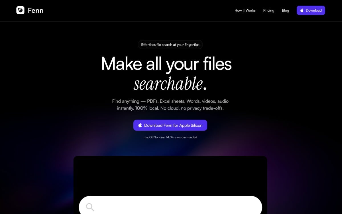 Fenn: ابحث عن أي ملف بسرعة وبخصوصية
