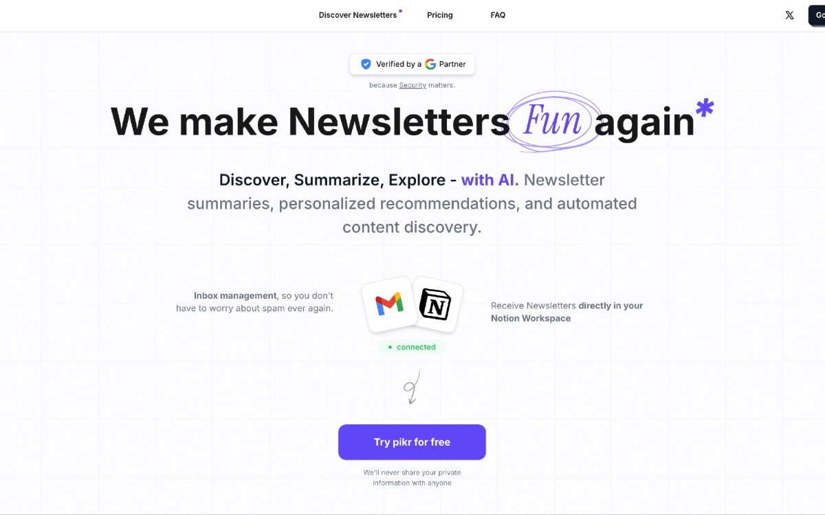 Pikr: مساعدك الشخصي للرسائل الإخبارية