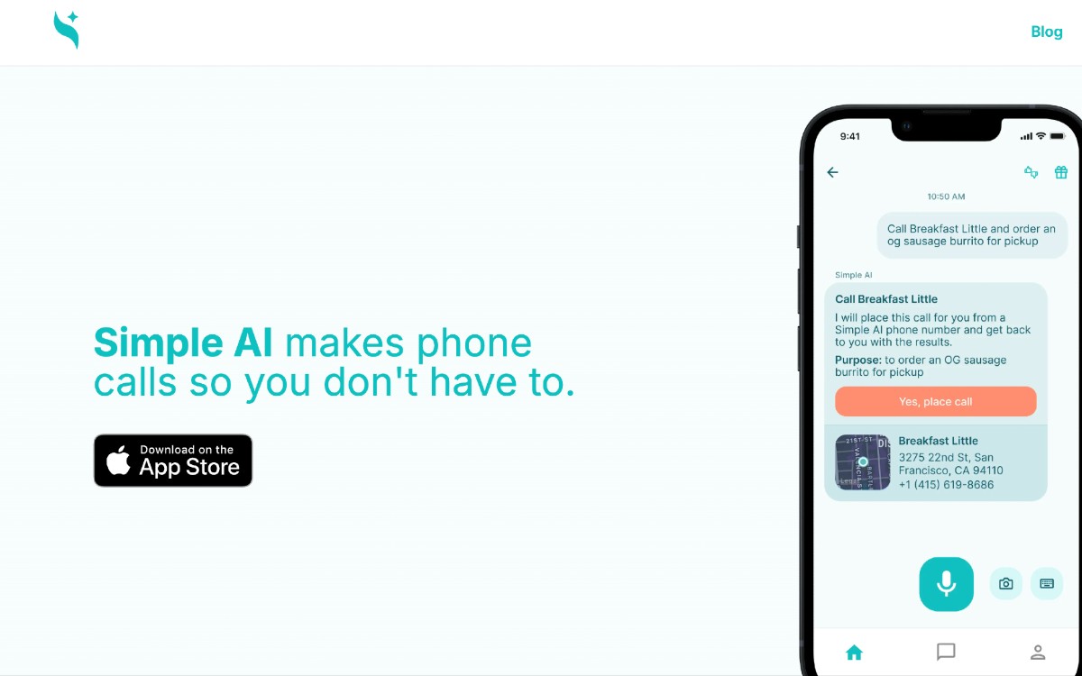 Simple AI: مساعد افتراضي بالذكاء الاصطناعي يتولى مكالماتك