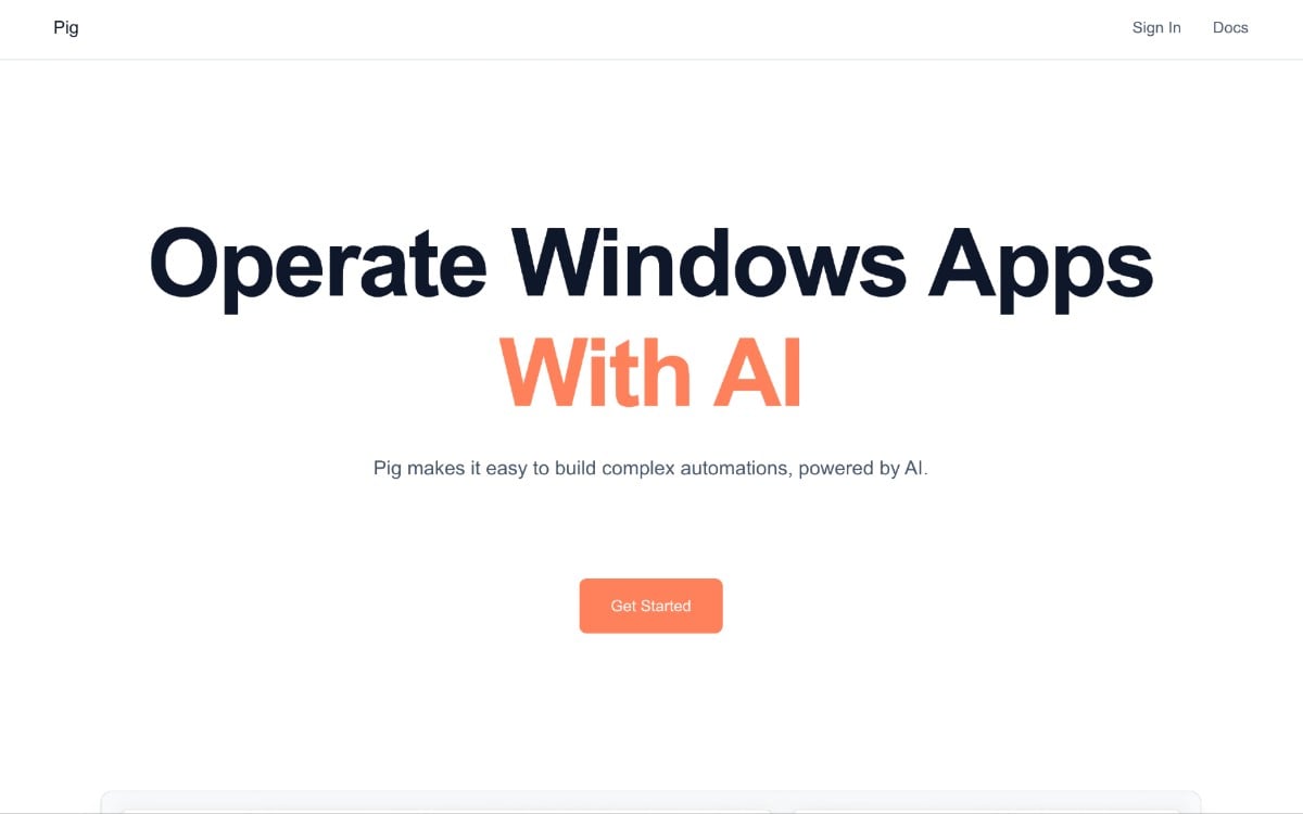 Pig: أتمتة مهام سطح مكتب Windows
