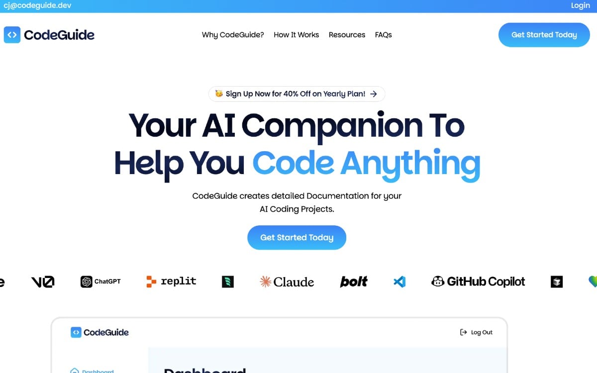 CodeGuide: إنشاء توثيق لمشاريعك البرمجية بالذكاء الاصطناعي