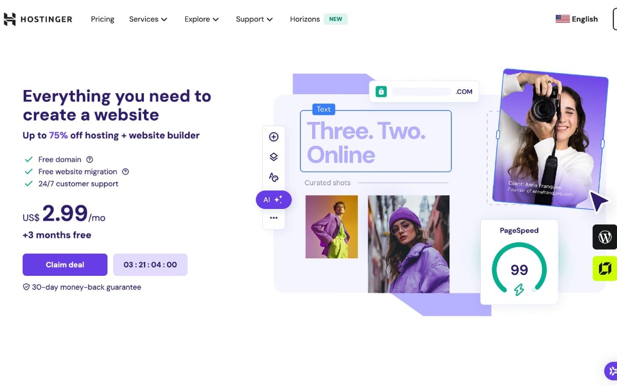 Hostinger Horizons: أنشئ موقعًا إلكترونيًا بدون مهارات البرمجة