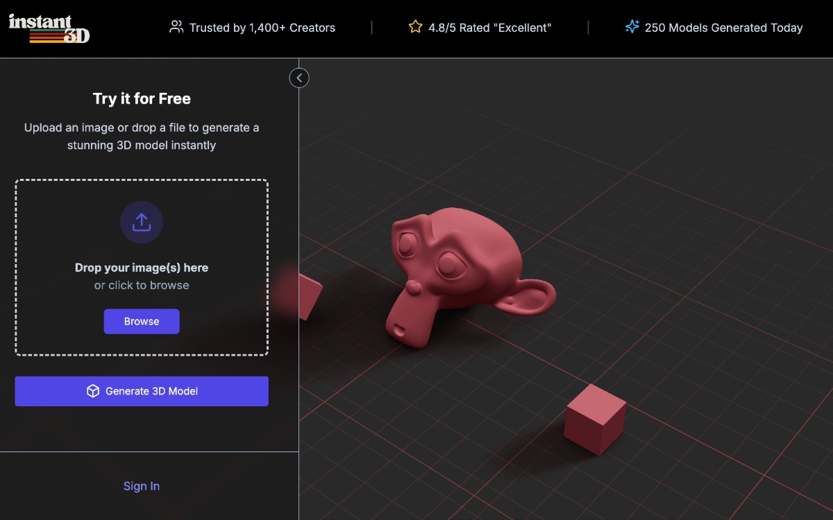 Instant3D: إنشاء نماذج ثلاثية الأبعاد من الصور