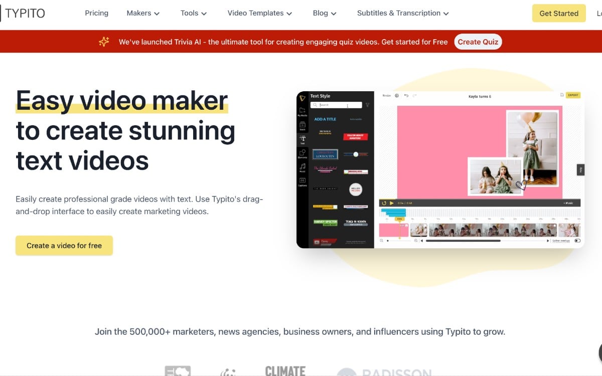 Typito: تحرير الفيديوهات بسهولة باستخدام الذكاء الاصطناعي