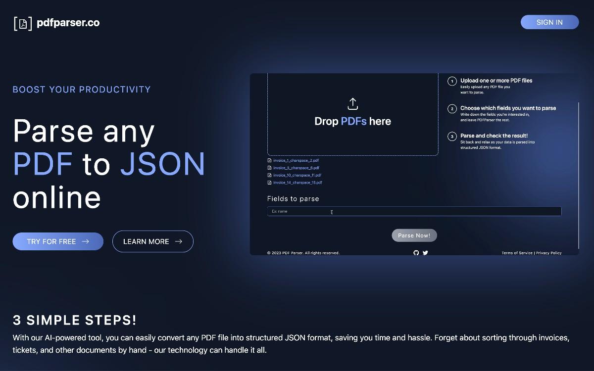 محلل ملفات PDF