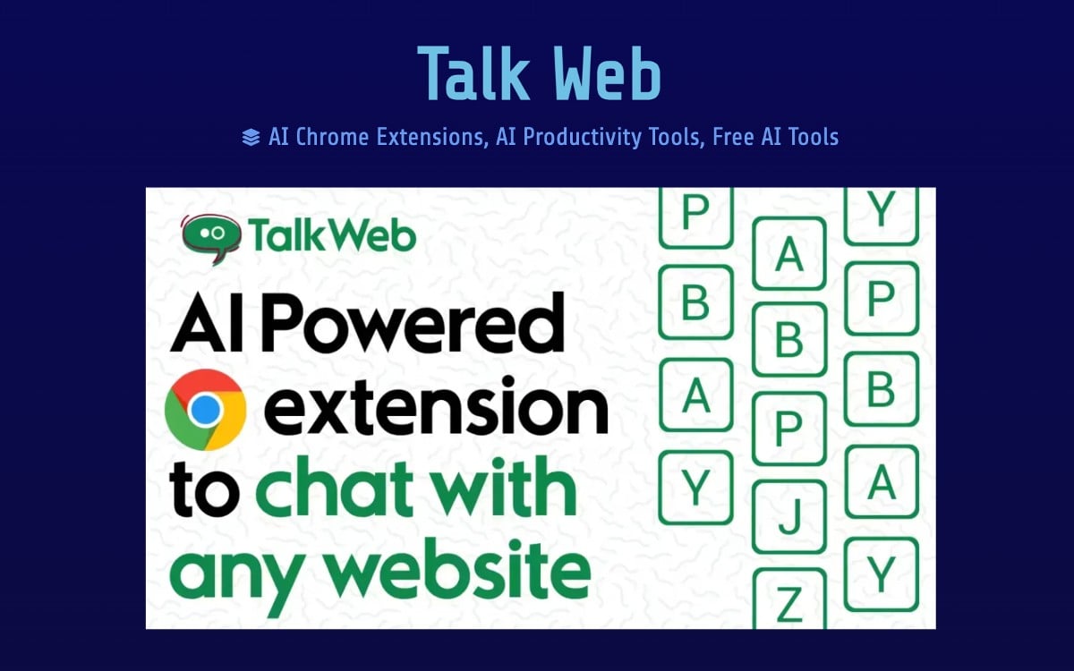 TalkWeb: تحدث إلى أي صفحة ويب
