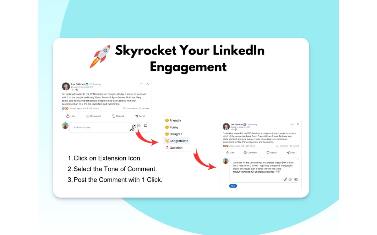 سوشيال ماجيك للذكاء الاصطناعي: عزز تفاعلك على لينكد إن