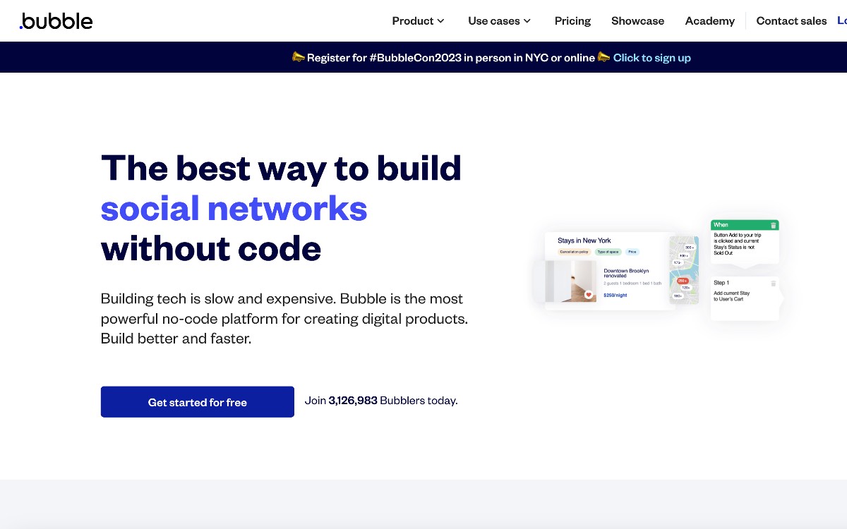 Bubble: أنشئ منتجات رقمية بسهولة